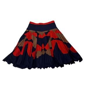 Milly of New York Womens 8 Pleated Maxi Skirt Maximalist Colorful Fun Luxury